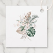 Tropical Orchid Wedding Willkommenstempel Geschenkanhänger (Rückseite)