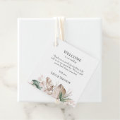 Tropical Orchid Wedding Willkommenstempel Geschenkanhänger (Beispiel)