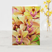 Tropical Orchids Scripture Card Psalm 34:15 Karte (Gelbe Blume)