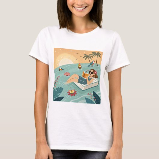 Tropical Page Turner Mood T-Shirt (Vorderseite)
