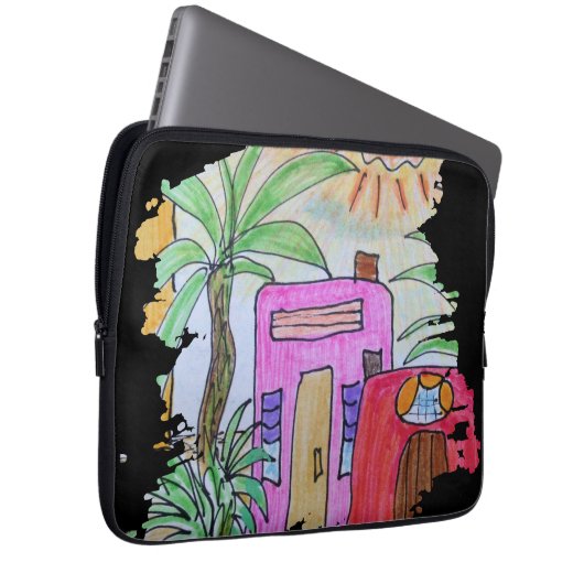 Tropical Paint Stroke Laptopschutzhülle (Vorne Rechts)