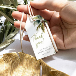 Tropical Palm and Beach Brautparty Vielen Dank Geschenkanhänger