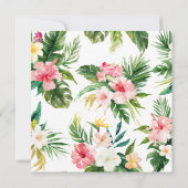 Tropical Palm Banana Blätter Blumenzehen Einladung (Rückseite)