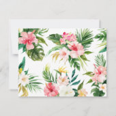 Tropical Palm Banana Blätter Floral Save the Date  Einladung (Rückseite)