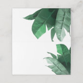 Tropical Palm Banana Leaf Platzkarte (Außenseite Aufgefaltet)