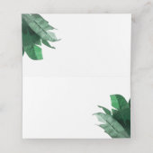 Tropical Palm Banana Leaf Platzkarte (Innenseite Aufgefaltet)