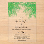 Tropical Palm Beach Acrylic Acryleinladungen (Vorderseite)