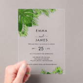 Tropical Palm Beach Akryllische Einladung (Insitu (Handheld))