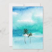 Tropical Palm Beach Baby Dusche Einladung (Rückseite)