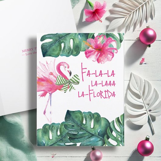 Tropical Palm Beach Christmas Cards Feiertagskarte