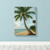 Tropical Palm Beach Paradies Leinwand Principal (Insitu (Holzboden))