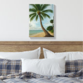 Tropical Palm Beach Paradies Leinwand Principal (Insitu (Schlafzimmer))