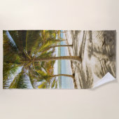 Tropical palm beach photo strandtuch (Vorderseite)