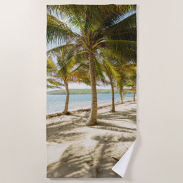 Tropical palm beach photo strandtuch
