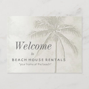 Tropical Palm Beach Rentals Postkarte