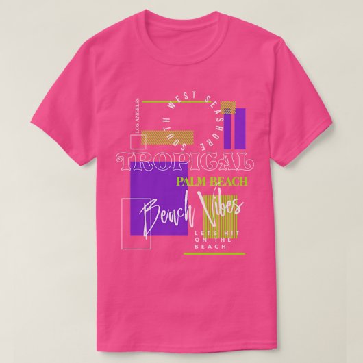 Tropical Palm Beach Vibes TShirt (Design vorne)