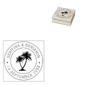 Tropical Palm Beach Wedding Custom Passport Briefm Gummistempel (Stempel)