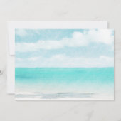 Tropical Palm Beach Wedding Foto Save The Date (Rückseite)