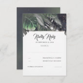 Tropical Palm Beach Wedding UAWG RSVP Karte (Vorne/Hinten)