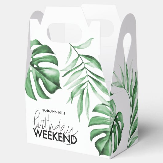 Tropical Palm Birthday Weekend Fevor Box Geschenkschachtel (Geöffnet)
