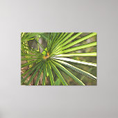 Tropical Palm Black Kontur Art Leinwanddruck (Vorderseite)