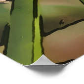 Tropical Palm Black Kontur Art Poster (Ecke)