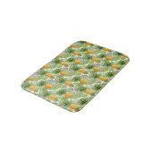 Tropical Palm Blätter & Ananas Badematte (Schrägansicht)