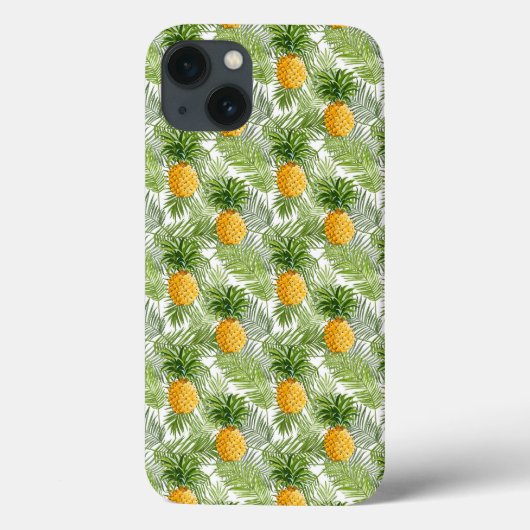 Tropical Palm Blätter & Ananas Case-Mate iPhone Hülle (Rückseite)