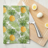 Tropical Palm Blätter & Ananas Handtuch (Viertel Falte)