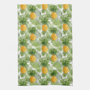 Tropical Palm Blätter & Ananas Handtuch