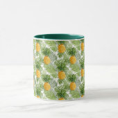Tropical Palm Blätter & Ananas Tasse (Zentrum)