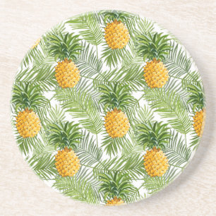 Tropical Palm Blätter & Ananas Untersetzer