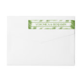 Tropical Palm Blätter Beach Wedding (Rückseite)