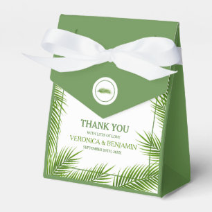 Tropical Palm Blätter Beach Wedding Geschenkschachtel