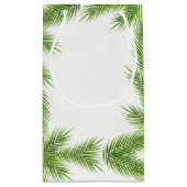 Tropical Palm Blätter Beach Wedding Kleine Geschenktüte (Rückseite)