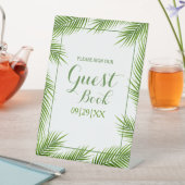 Tropical Palm Blätter Beach Wedding Sockelschild (In Situ)