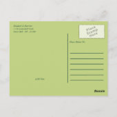 Tropical Palm Blätter, Beach Wedding Vielen Dank Postkarte (Rückseite)