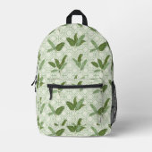 Tropical Palm Blätter Bedruckter Rucksack (Vorderseite)