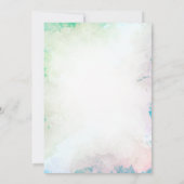 Tropical Palm Blätter Blume Pink Flamingo 60. Einladung (Rückseite)