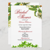 Tropical Palm Blätter Bridal Dusche Einladungen (Vorne/Hinten)