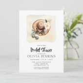 Tropical Palm Blätter Bridal Dusche Einladungen (Stehend Vorderseite)