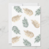 Tropical Palm Blätter Bridal Dusche Einladungen (Rückseite)