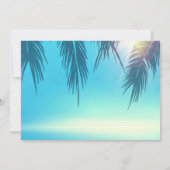 Tropical Palm Blätter Coole Ananaspensionierung Einladung (Rückseite)