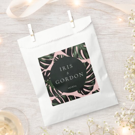 Tropical Palm Blätter Custom Wedding Geschenktütchen (Ausgeschnitten)
