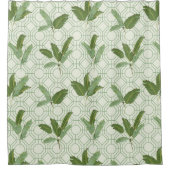 Tropical Palm Blätter Duschvorhang (Vorderseite)