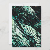 Tropical Palm Blätter Einladung (Rückseite)