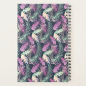 Tropical Palm Blätter Farbenfroh Mit Monogramm Planer (Rückseite)