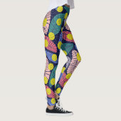 Tropical Palm Blätter Farbenfrohe Pickleball Sport Leggings (Rechts)