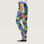 Tropical Palm Blätter Farbenfrohe Pickleball Sport Leggings (Links)