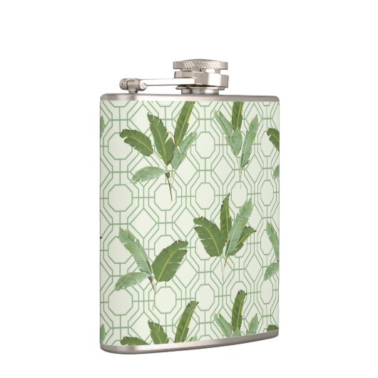 Tropical Palm Blätter Flachmann (Rechts)